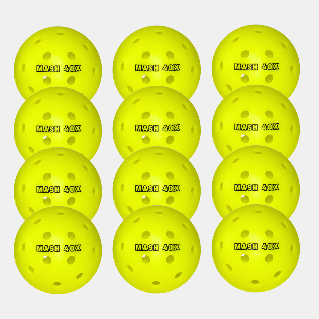 MASH 40X Professional Pickleballs (12 Pack)