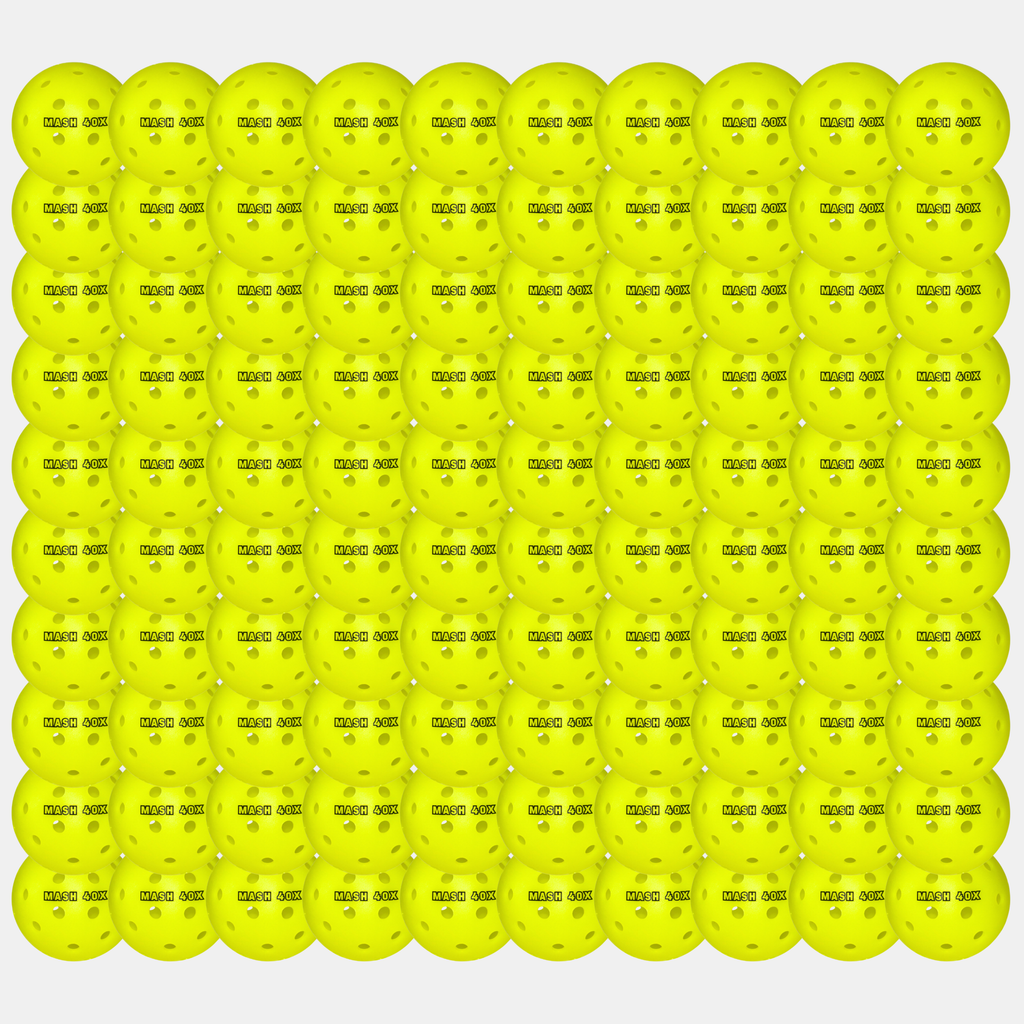 MASH 40X Professional Pickleballs (100 Pack)