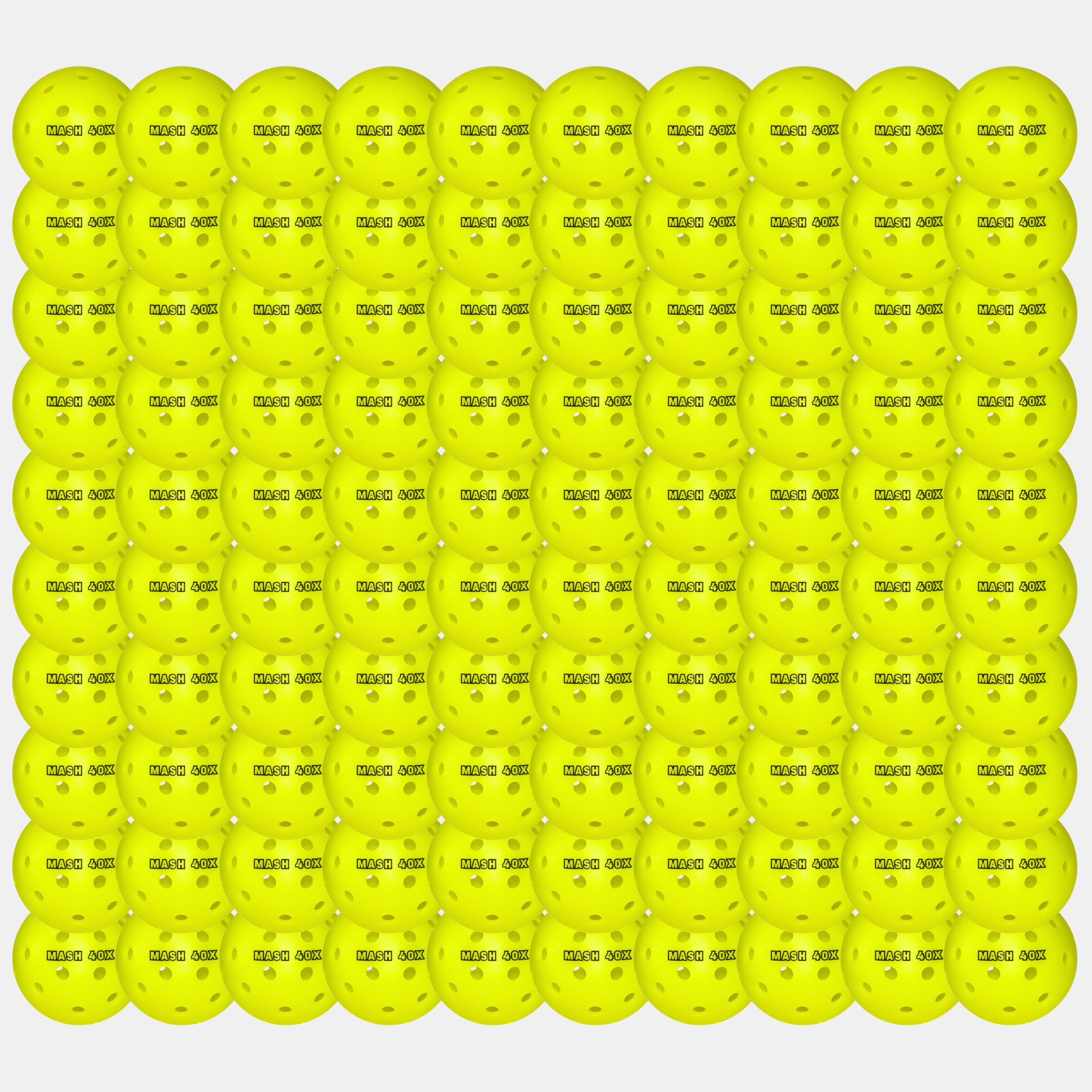 MASH 40X Professional Pickleballs (100 Pack)